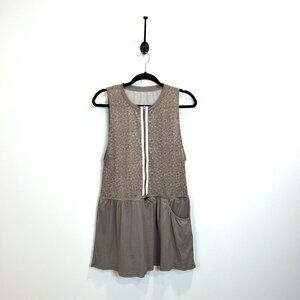 Varley Taupe Sleeveless Dress